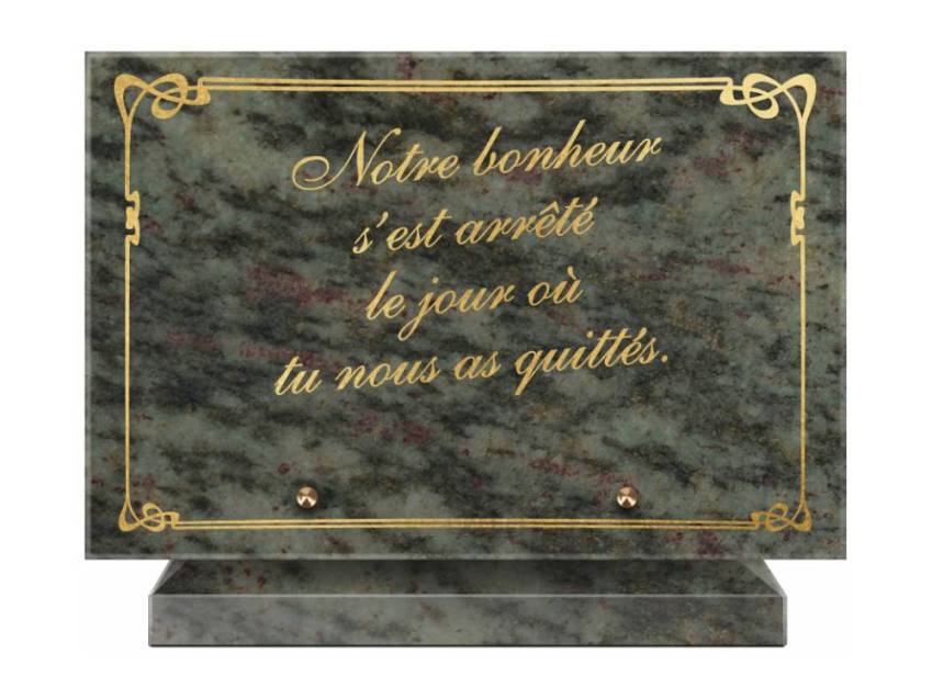 Symbolic Granite Rectangle Plaque.