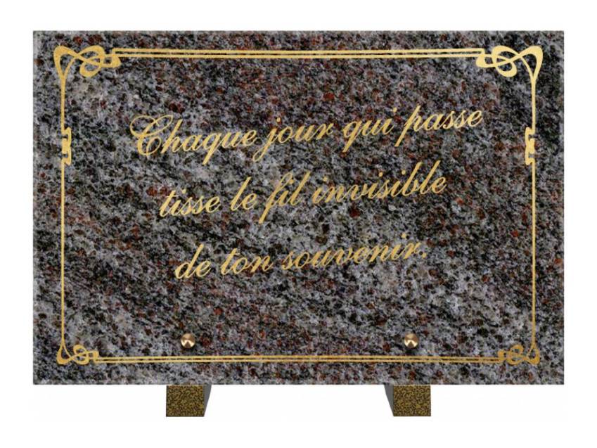 Symbolic Granite Rectangle Plaque.