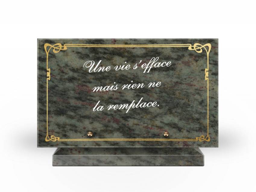 Symbolic Granite Rectangle Plaque.