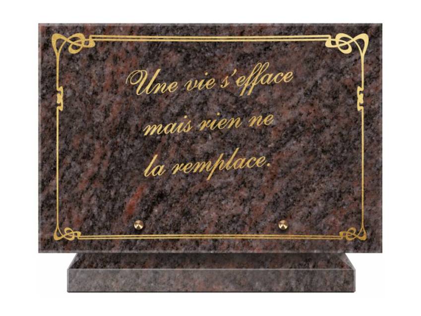 Symbolic Granite Rectangle Plaque.