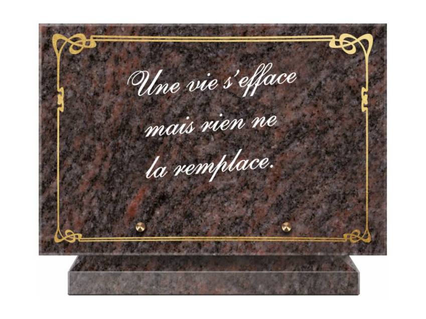 Symbolic Granite Rectangle Plaque.