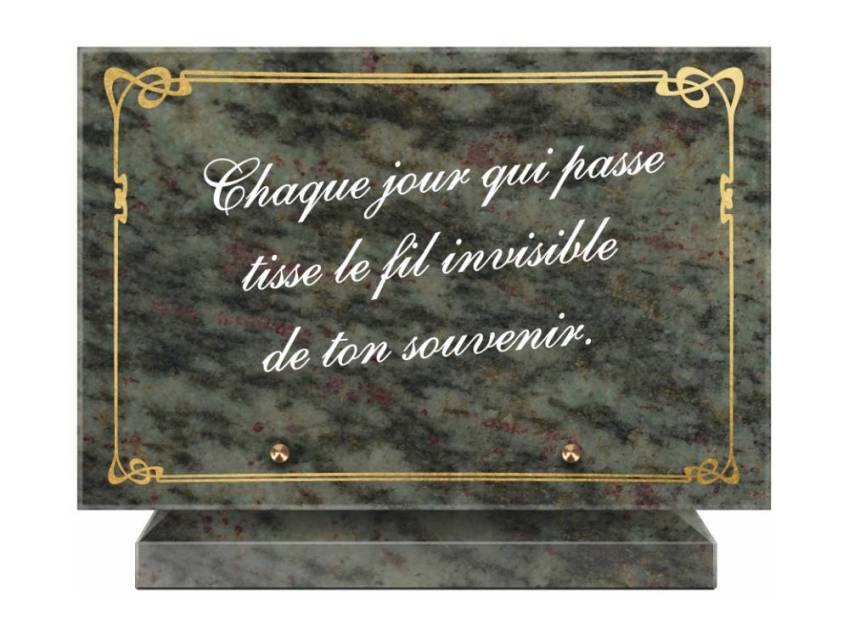 Symbolic Granite Rectangle Plaque.