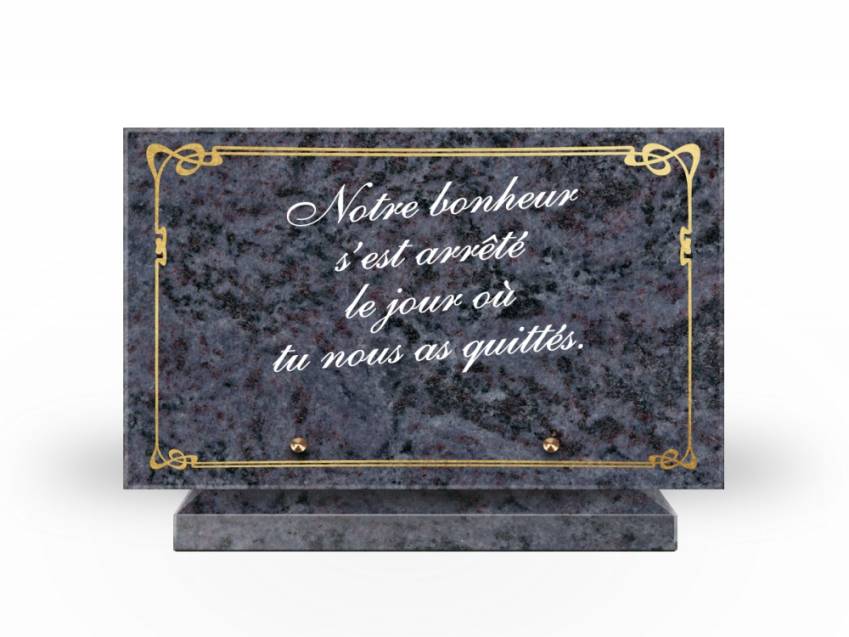 Symbolic Granite Rectangle Plaque.