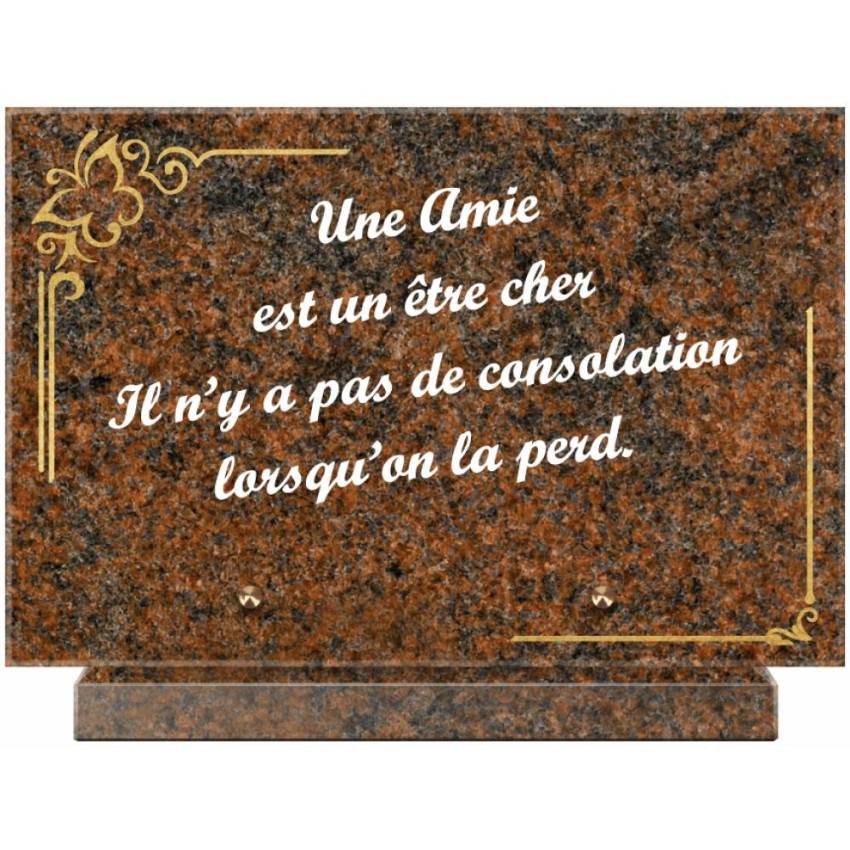 Plaque Granit Rectangle témoignage