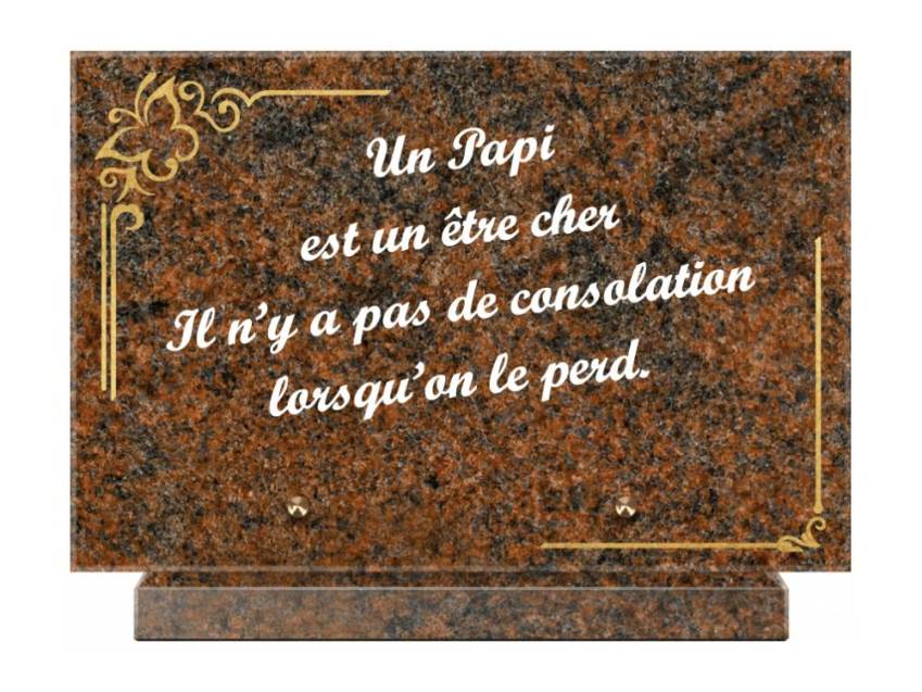 Plaque Granit Rectangle témoignage