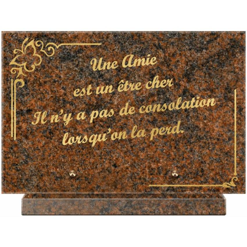 Granite Rectangle Testimonial Plaque.