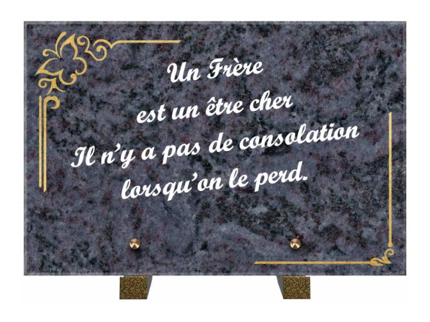 Plaque Granit Rectangle témoignage