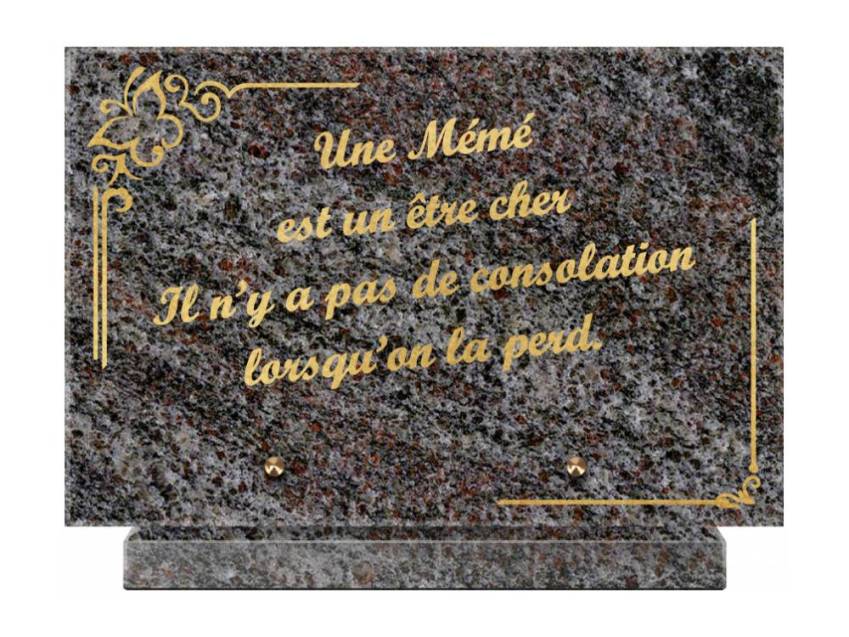 Granite Rectangle Testimonial Plaque.