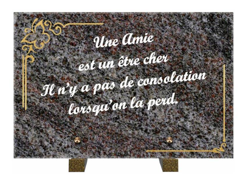 Plaque Granit Rectangle témoignage