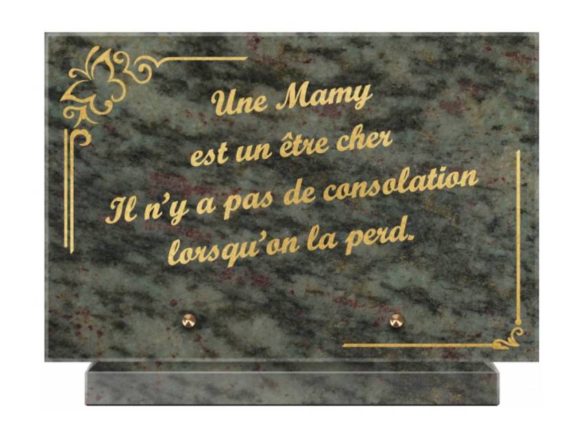 Plaque Granit Rectangle témoignage