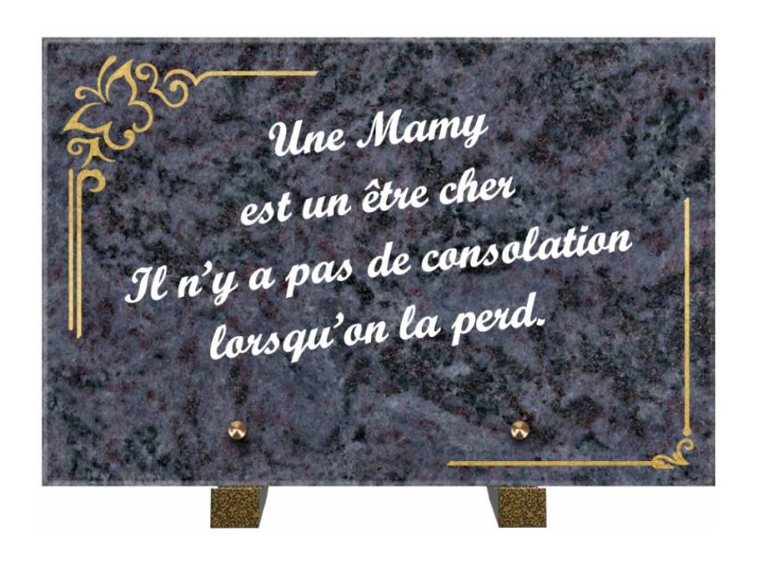 Plaque Granit Rectangle témoignage