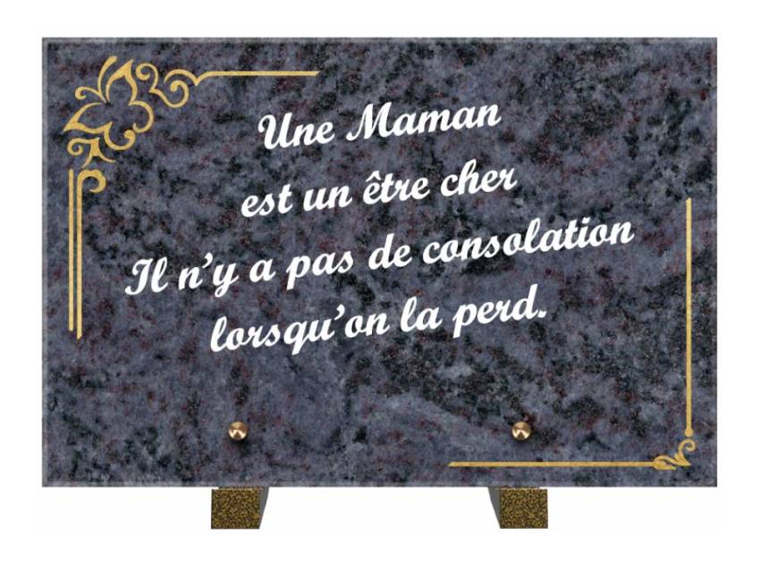 Plaque Granit Rectangle témoignage