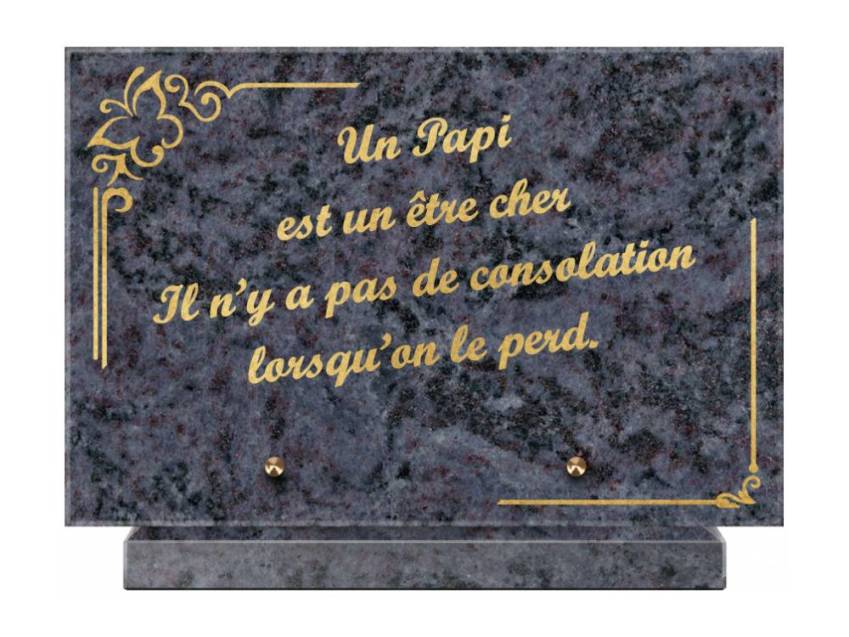 Plaque Granit Rectangle témoignage