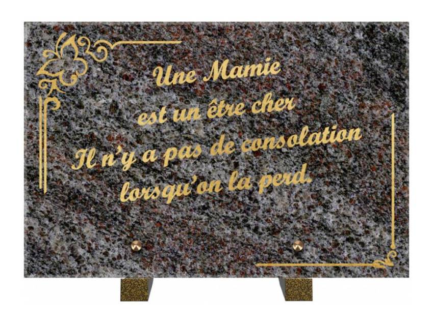 Plaque Granit Rectangle témoignage