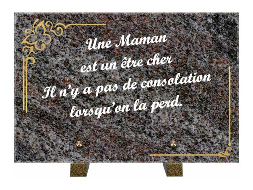 Plaque Granit Rectangle témoignage