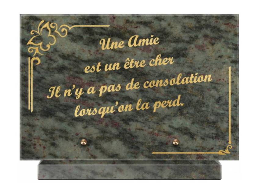 Granite Rectangle Testimonial Plaque.