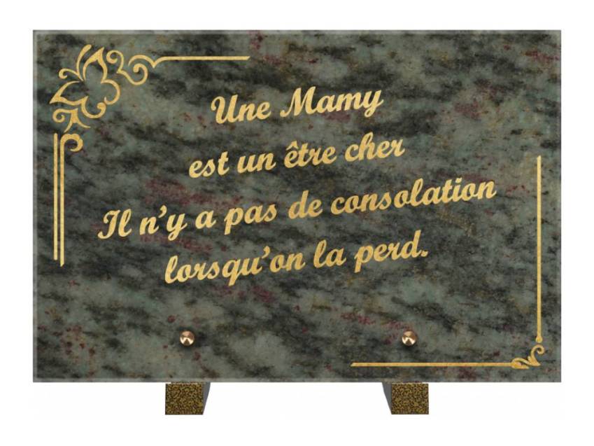 Plaque Granit Rectangle témoignage