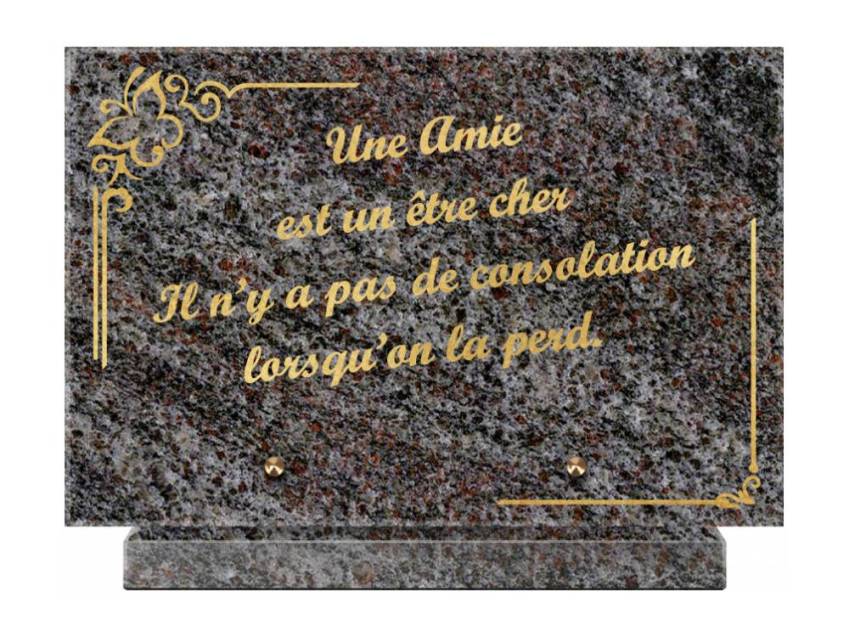 Granite Rectangle Testimonial Plaque.