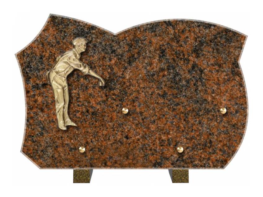 Expressive handmade granite plaque.