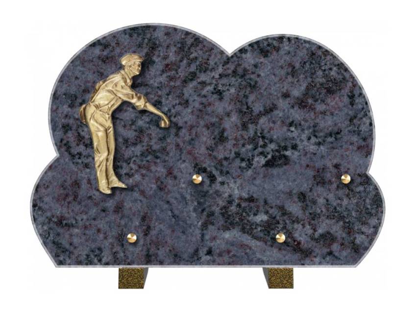 Expressive handmade granite plaque.