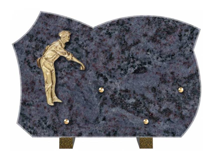 Expressive handmade granite plaque.