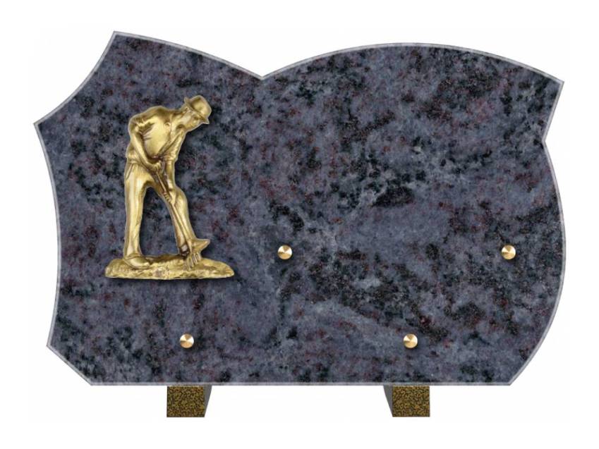 Expressive handmade granite plaque.