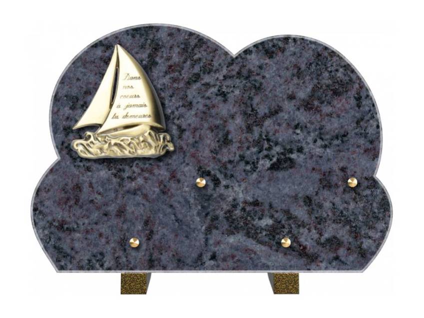 Expressive handmade granite plaque.