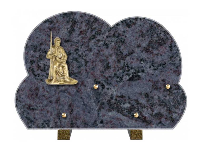 Expressive handmade granite plaque.