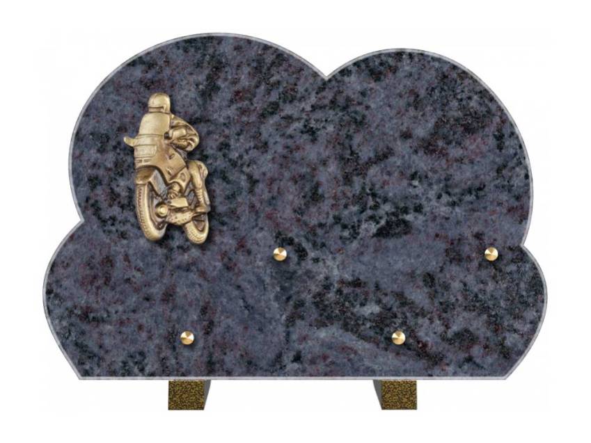 Expressive handmade granite plaque.