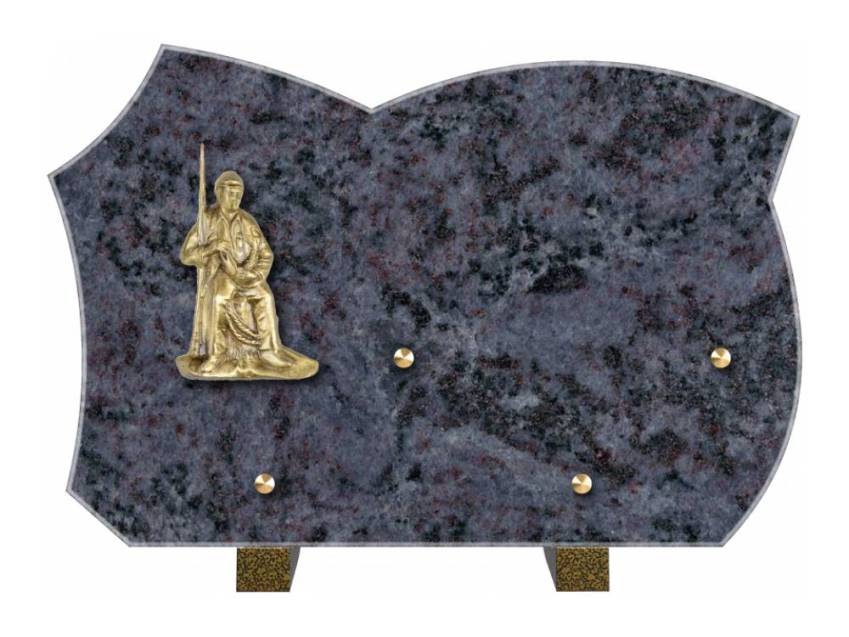 Expressive handmade granite plaque.