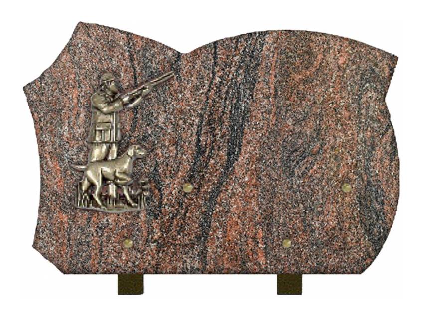 Expressive handmade granite plaque.