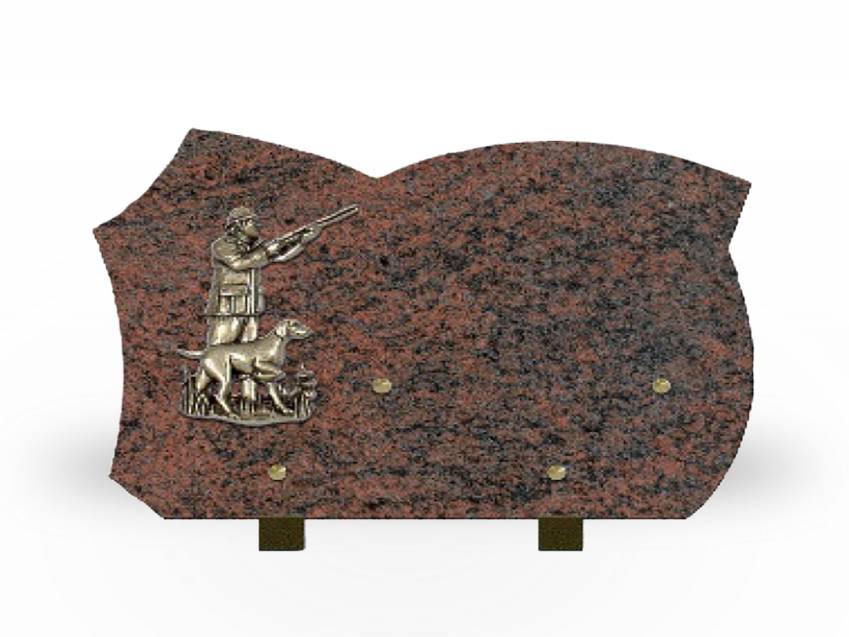 Expressive handmade granite plaque.