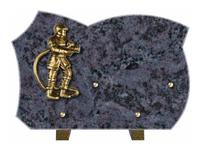 Expressive handmade granite plaque.