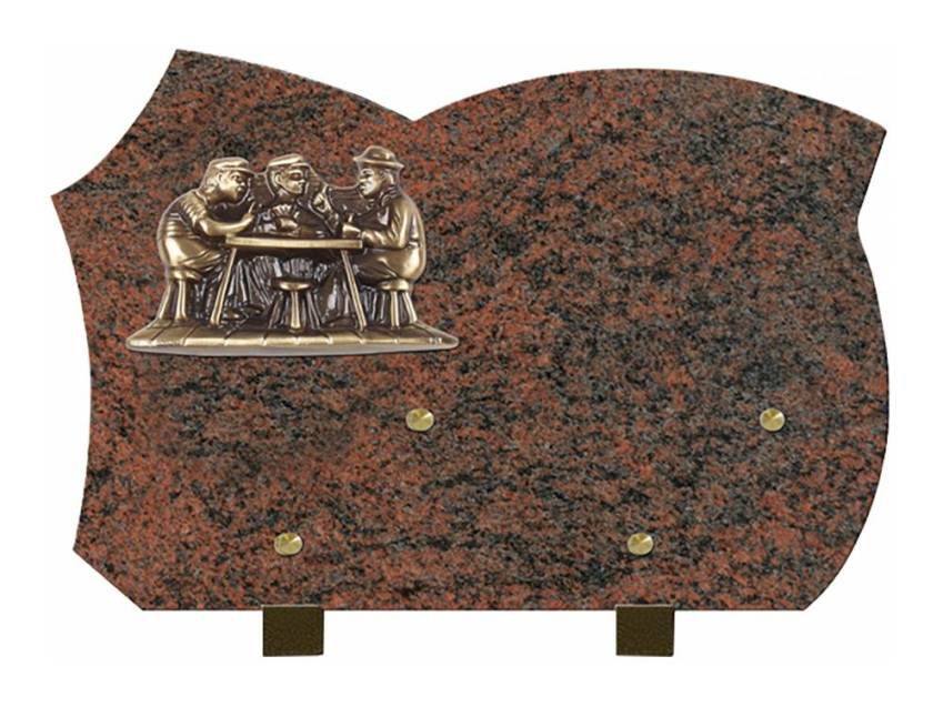 Expressive handmade granite plaque.