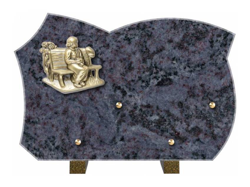 Expressive handmade granite plaque.