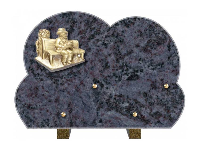 Expressive handmade granite plaque.