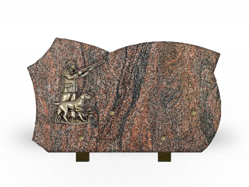 Expressive handmade granite plaque.