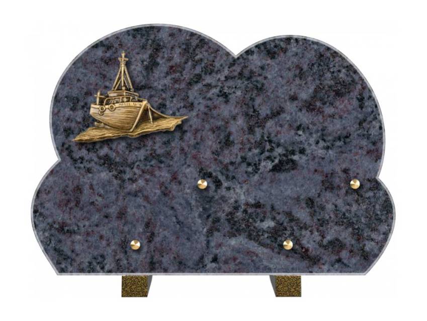 Expressive handmade granite plaque.