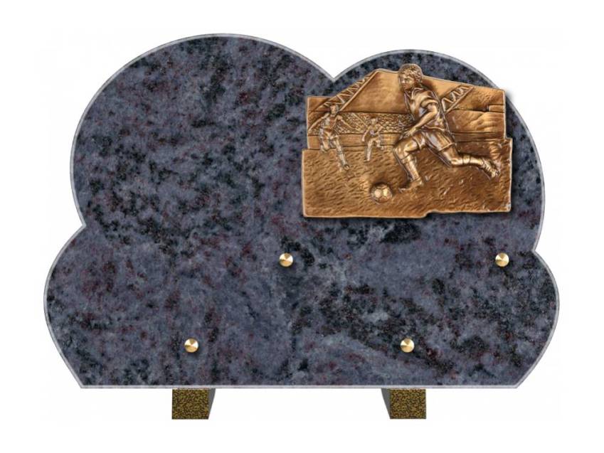 Expressive handmade granite plaque.