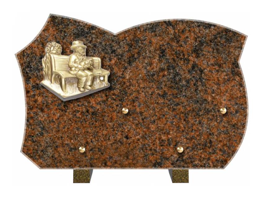 Expressive handmade granite plaque.