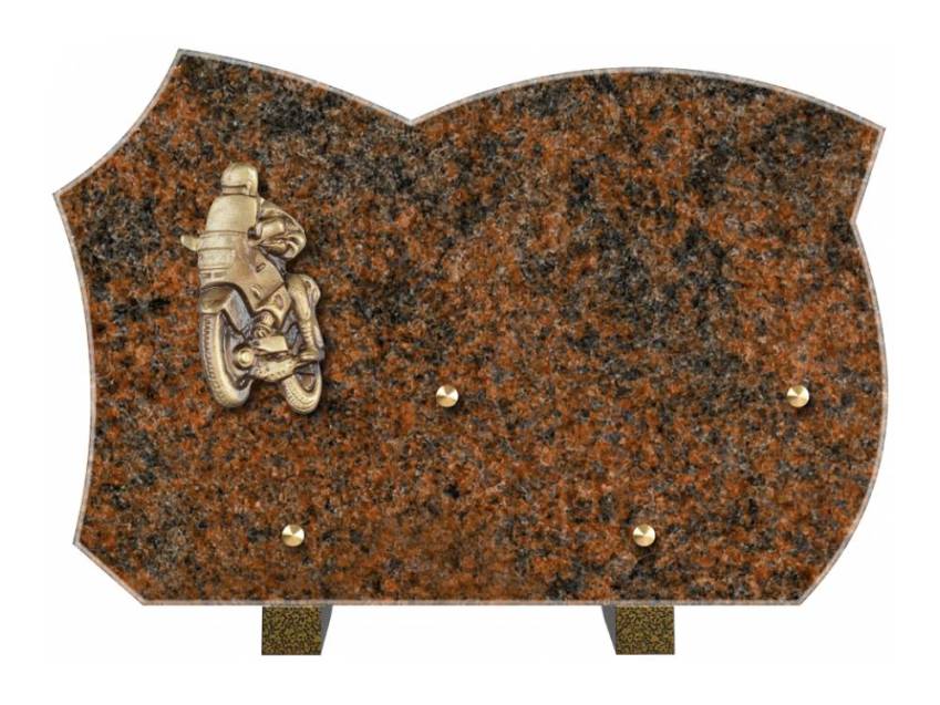 Expressive handmade granite plaque.