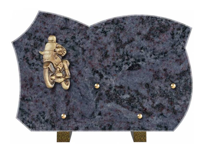 Expressive handmade granite plaque.