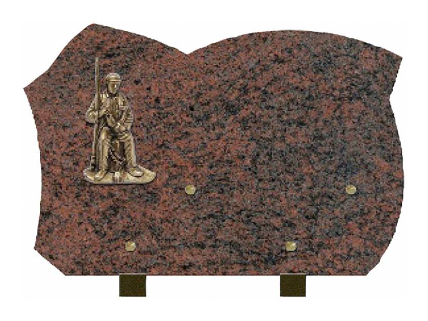 Expressive handmade granite plaque.