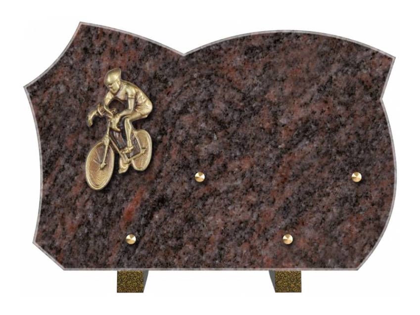 Expressive handmade granite plaque.