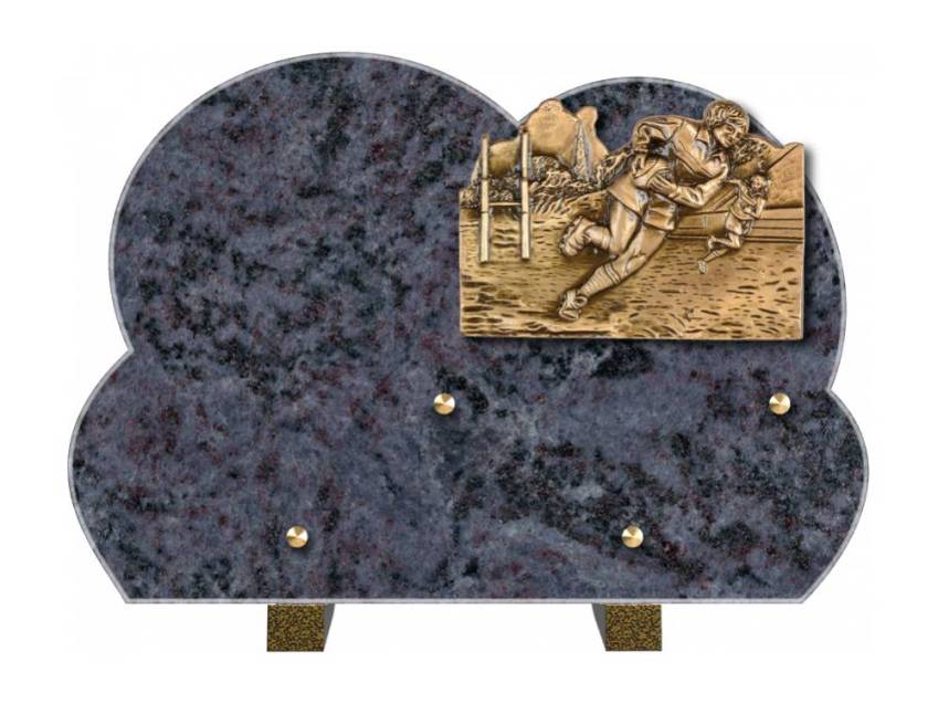 Expressive handmade granite plaque.