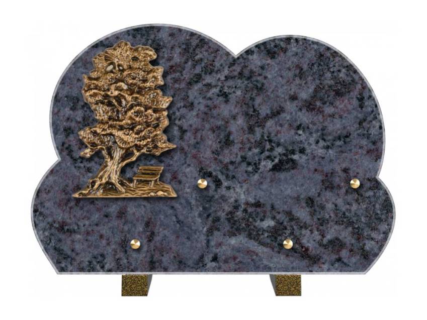 Expressive handmade granite plaque.