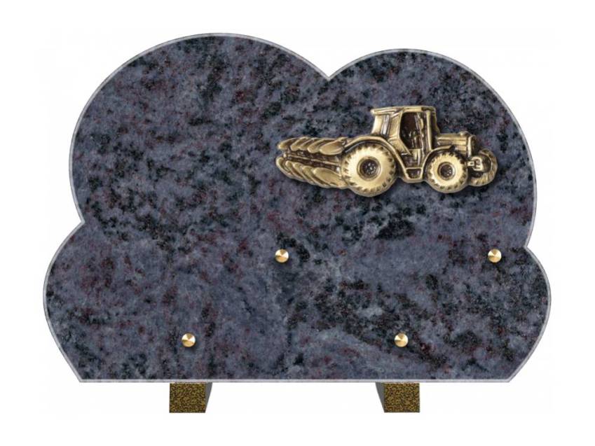 Expressive handmade granite plaque.