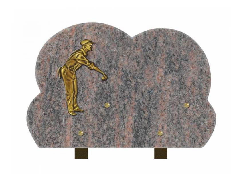 Expressive handmade granite plaque.