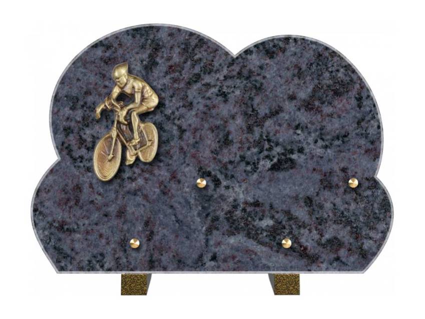 Expressive handmade granite plaque.