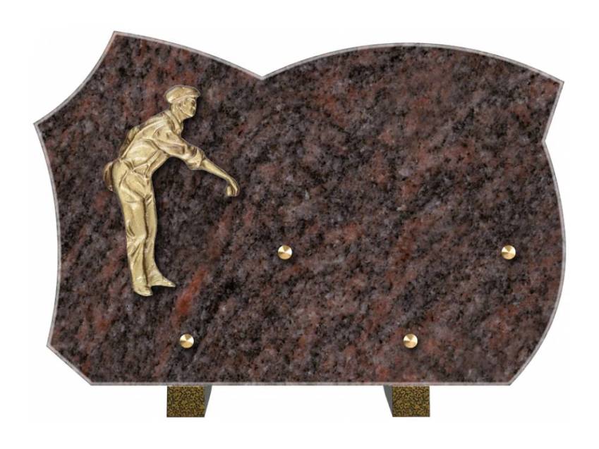 Expressive handmade granite plaque.